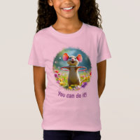 Fun and cute mouse with hula hoop, custom