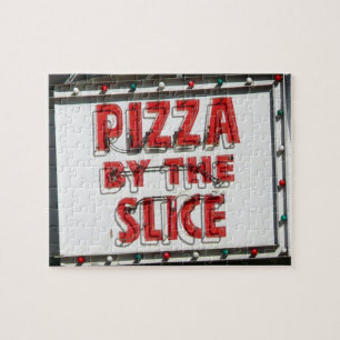 Fun and Difficult Pizza Sign in Sunlight Jigsaw Puzzle