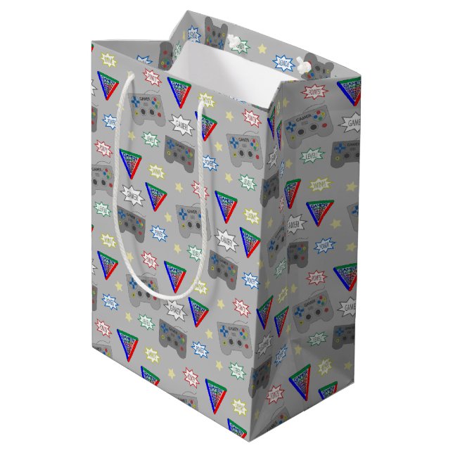 Fun and Fancy 3 System Gamer Medium Gift Bag (Back Angled)