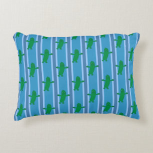 Fun and Fancy Blue Pickle Decorative Cushion