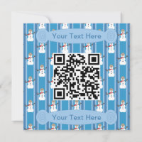 Fun and Fancy Blue Snowman Detective QR Code