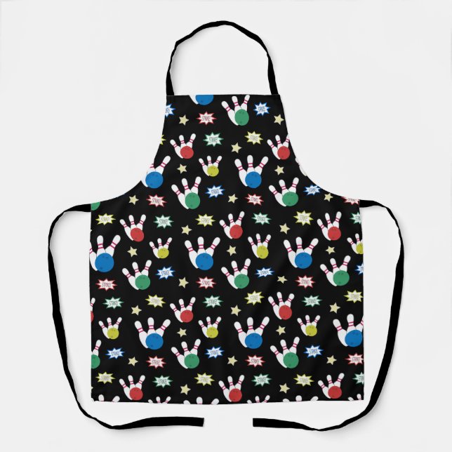 Fun and Fancy Bowling Pattern Apron (Front)