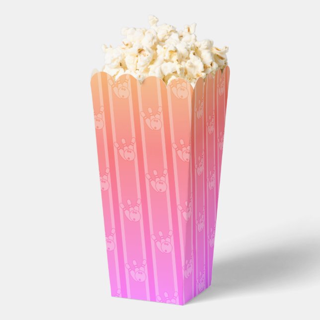 Fun and Fancy Bowling  Popcorn Favour Box (Popped)