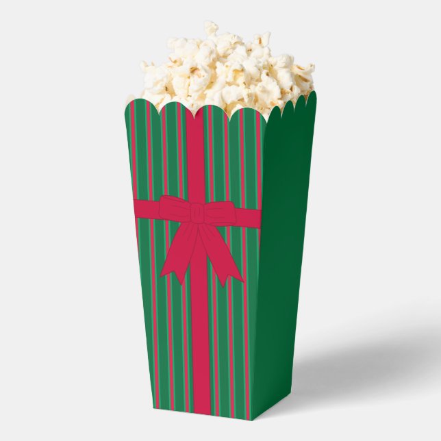 Fun and Fancy Christmas Bow Popcorn Favour Box (Popped)