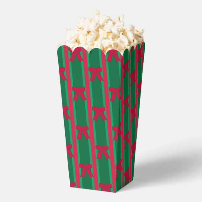Fun and Fancy Christmas Bow Popcorn Favour Box (Popped)