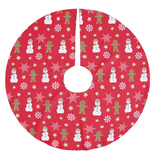 Fun and Fancy Christmas Brushed Polyester Tree Skirt (Front)