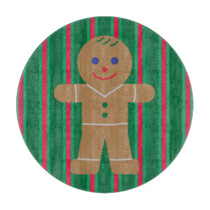 Fun and Fancy Christmas Gingerbread Man Cutting Board