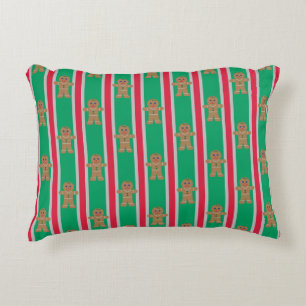 Fun and Fancy Christmas Gingerbread Man Decorative Cushion