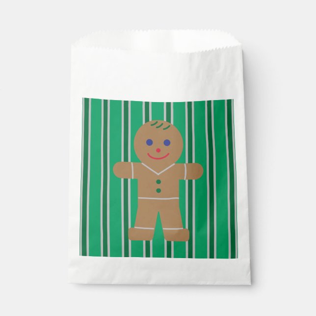 Fun and Fancy Christmas Gingerbread Man Favour Bags (Front)