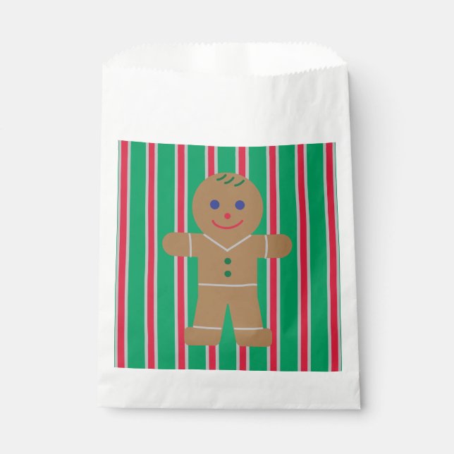 Fun and Fancy Christmas Gingerbread Man Favour Bags (Front)