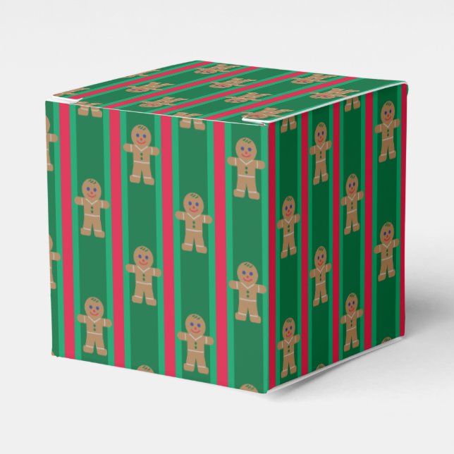 Fun and Fancy Christmas Gingerbread Man Favour Box (Front Side)