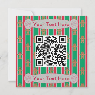 Fun and Fancy Christmas Gingerbread Man Invitation