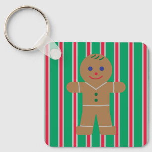 Fun and Fancy Christmas Gingerbread Man Key Ring