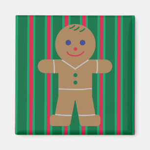 Fun and Fancy Christmas Gingerbread Man Magnet