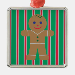 Fun and Fancy Christmas Gingerbread Man Metal Tree Decoration