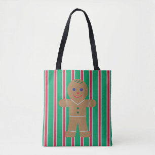 Fun and Fancy Christmas Gingerbread Man Tote Bag