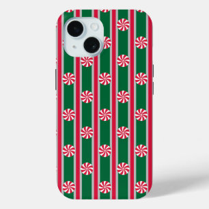 Fun and Fancy Christmas Peppermint Candy iPhone 15 Case