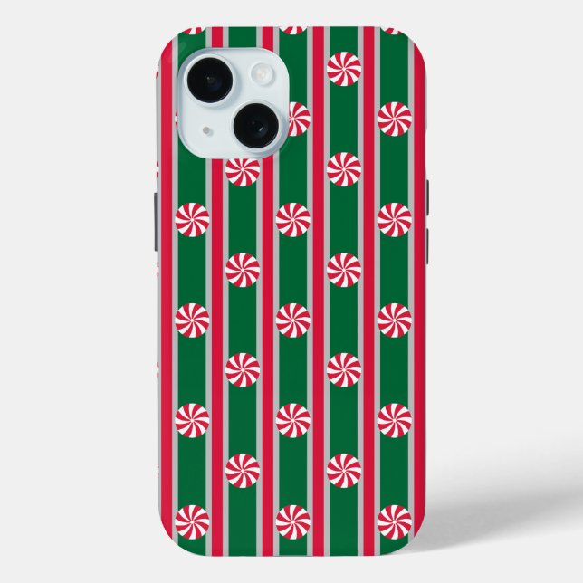 Fun and Fancy Christmas Peppermint Candy Case-Mate iPhone Case (Back)