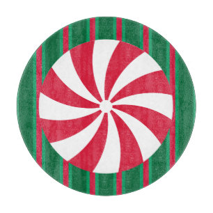 Fun and Fancy Christmas Peppermint Candy Cutting Board