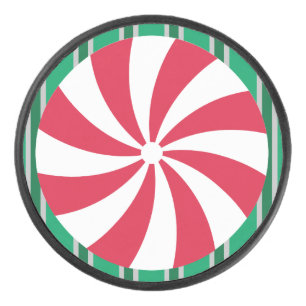 Fun and Fancy Christmas Peppermint Candy Hockey Puck