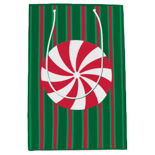 Fun and Fancy Christmas Peppermint Candy Medium Gift Bag
