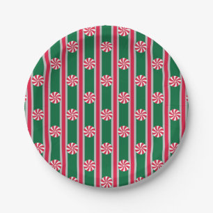 Fun and Fancy Christmas Peppermint Candy Paper Plate