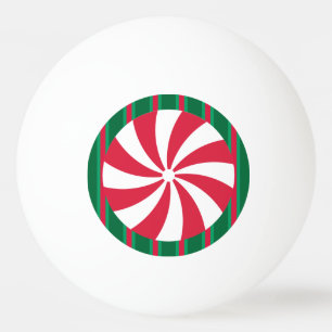 Fun and Fancy Christmas Peppermint Candy Ping Pong Ball