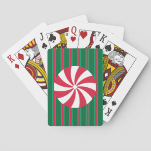 Fun and Fancy Christmas Peppermint Candy Playing Cards