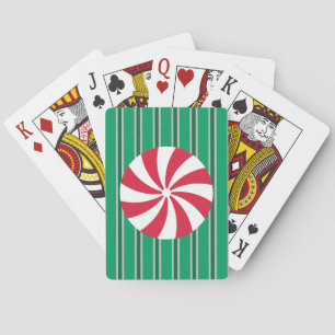 Fun and Fancy Christmas Peppermint Candy Playing Cards