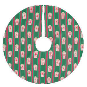 Fun and Fancy Christmas Popcorn Brushed Polyester Tree Skirt