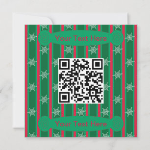Fun and Fancy Christmas Snowflake QR Code Invitation