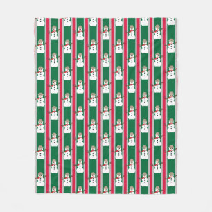 Fun and Fancy Christmas Snowman Detective Fleece Blanket