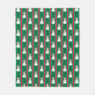 Fun and Fancy Christmas Snowman Detective Fleece Blanket
