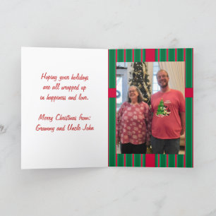 Fun and Fancy Christmas Snowman Detective Holiday Card