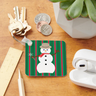 Fun and Fancy Christmas Snowman Detective Key Ring