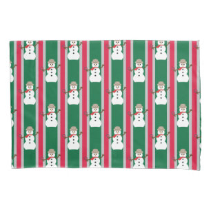 Fun and Fancy Christmas Snowman Detective Pillowcase