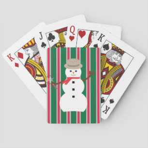 Fun and Fancy Christmas Snowman Detective Playing Cards