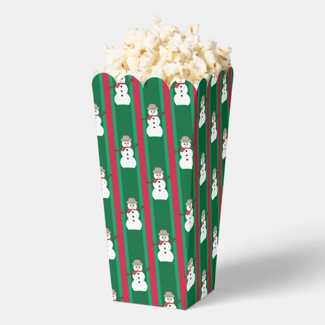 Fun and Fancy Christmas Snowman Detective Popcorn Favour Box (Popped)