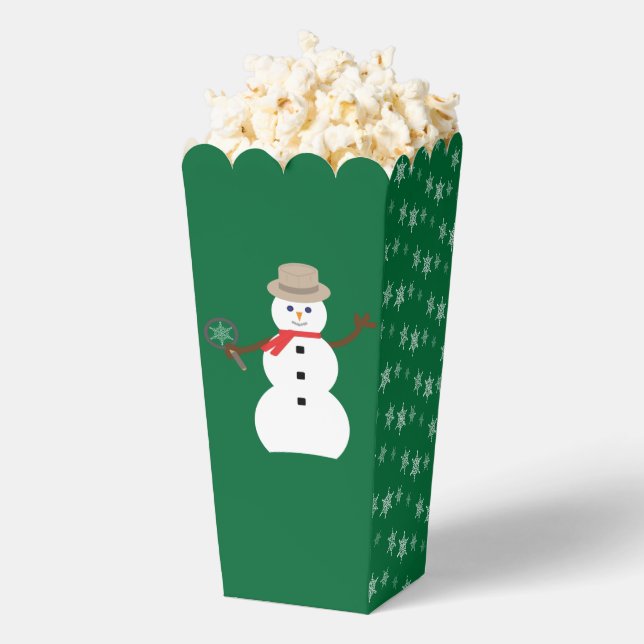 Fun and Fancy Christmas Snowman Detective Popcorn Favour Box (Popped)