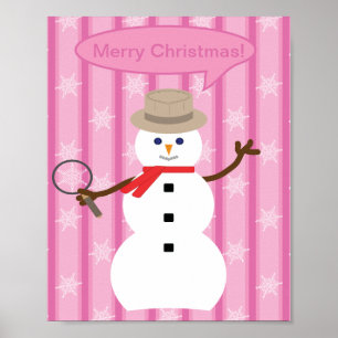 Fun and Fancy Christmas Snowman Detective Poster