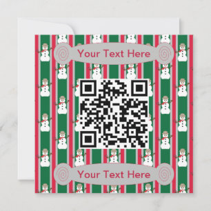 Fun and Fancy Christmas Snowman Detective QR Code Invitation