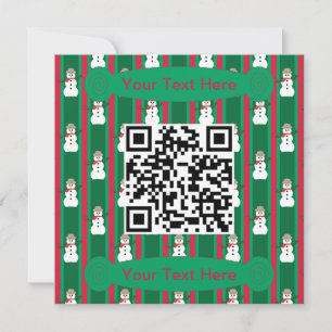 Fun and Fancy Christmas Snowman Detective QR Code Invitation