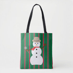 Fun and Fancy Christmas Snowman Detective Tote Bag