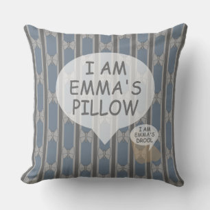 Fun and Fancy Customisable Butterfly Striped Cushion