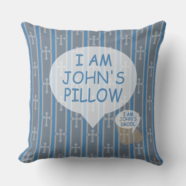 Fun and Fancy Customisable Cross Striped Cushion (Front)