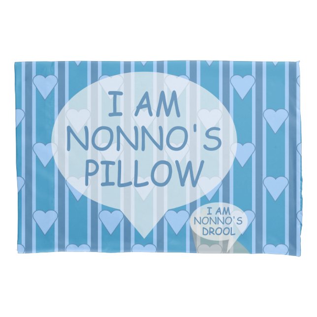 Fun and Fancy Customisable Heart Striped Pillowcase (Front)