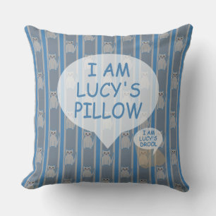 Fun and Fancy Customisable Kitty Striped Cushion