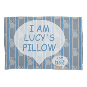 Fun and Fancy Customisable Kitty Striped Pillowcase