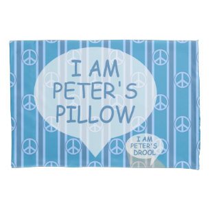 Fun and Fancy Customisable Peace Sign Striped Pillowcase