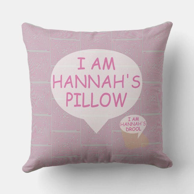 Fun and Fancy Customisable Pink Maze Cushion (Back)